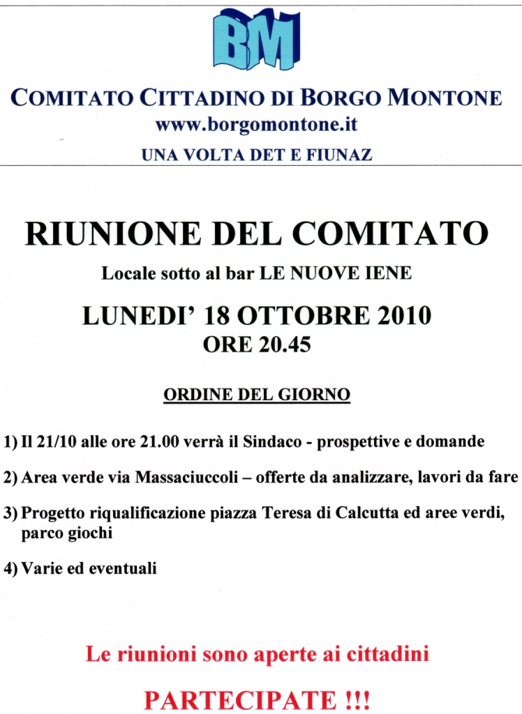 riunione101018