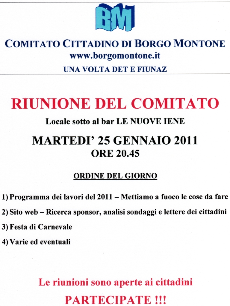 riunione110125